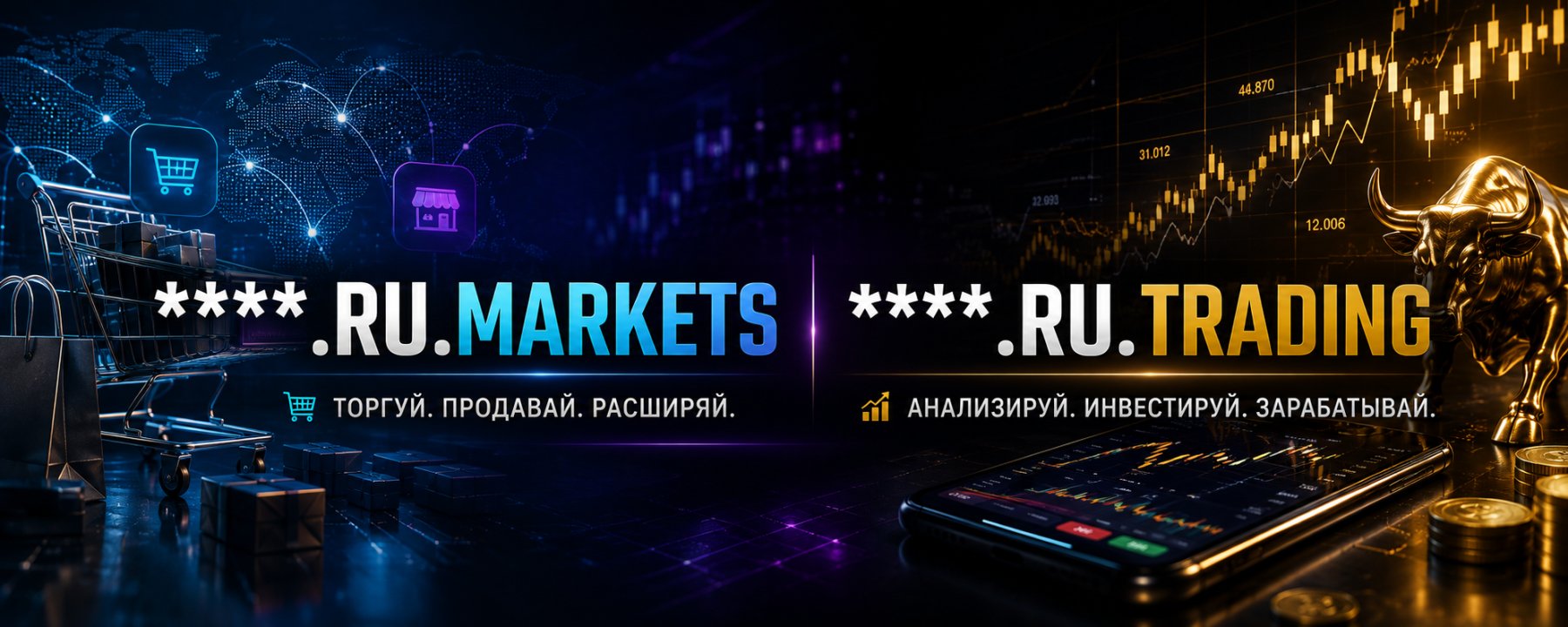 Promotional banner for ru.markets
